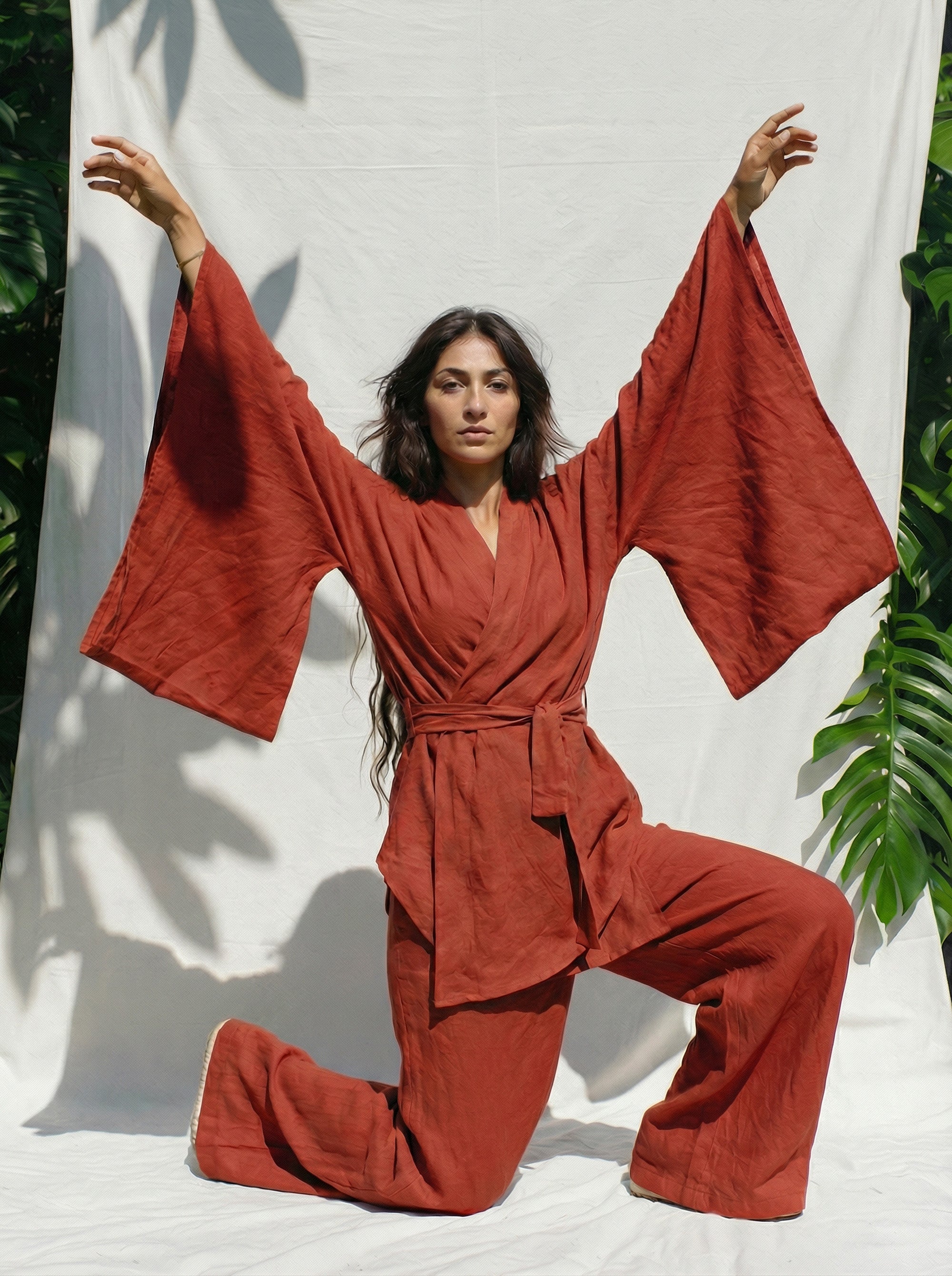 KAMI Linen Kimono Pant Set