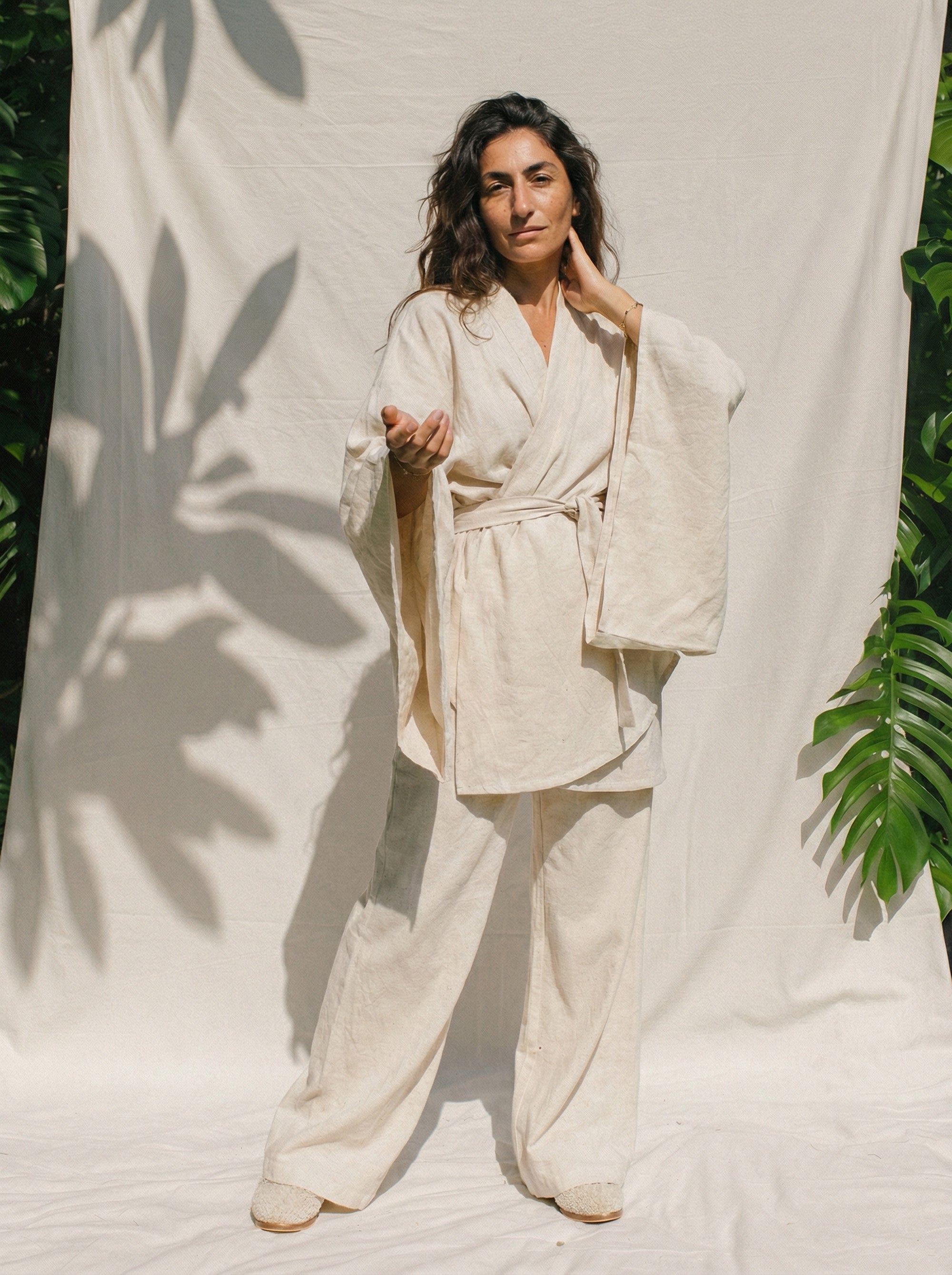 KAMI Linen Kimono Pant Set