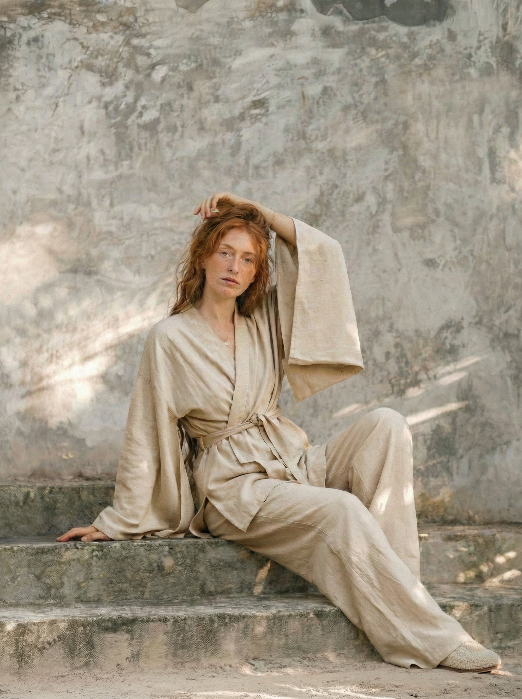 KAMI Linen Kimono Pant Set