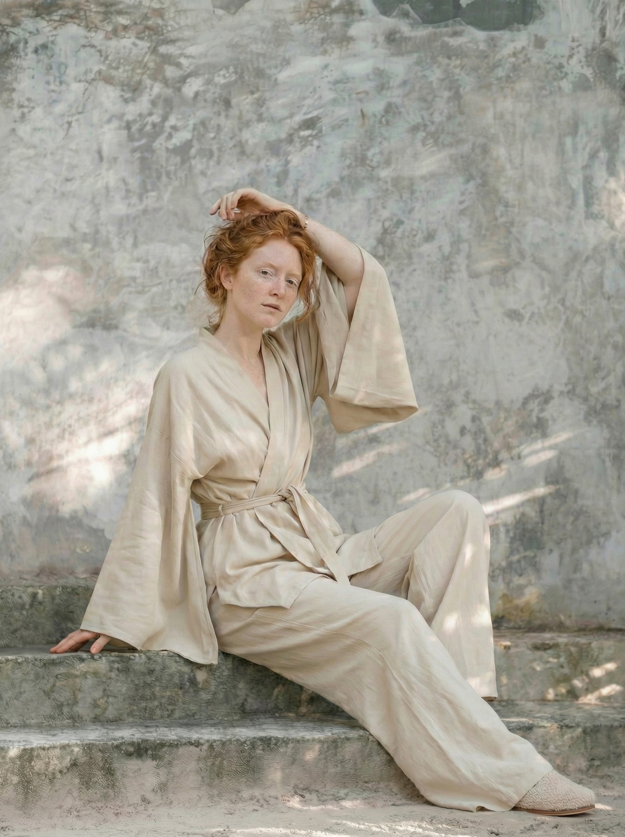 KAMI Linen Kimono Pant Set