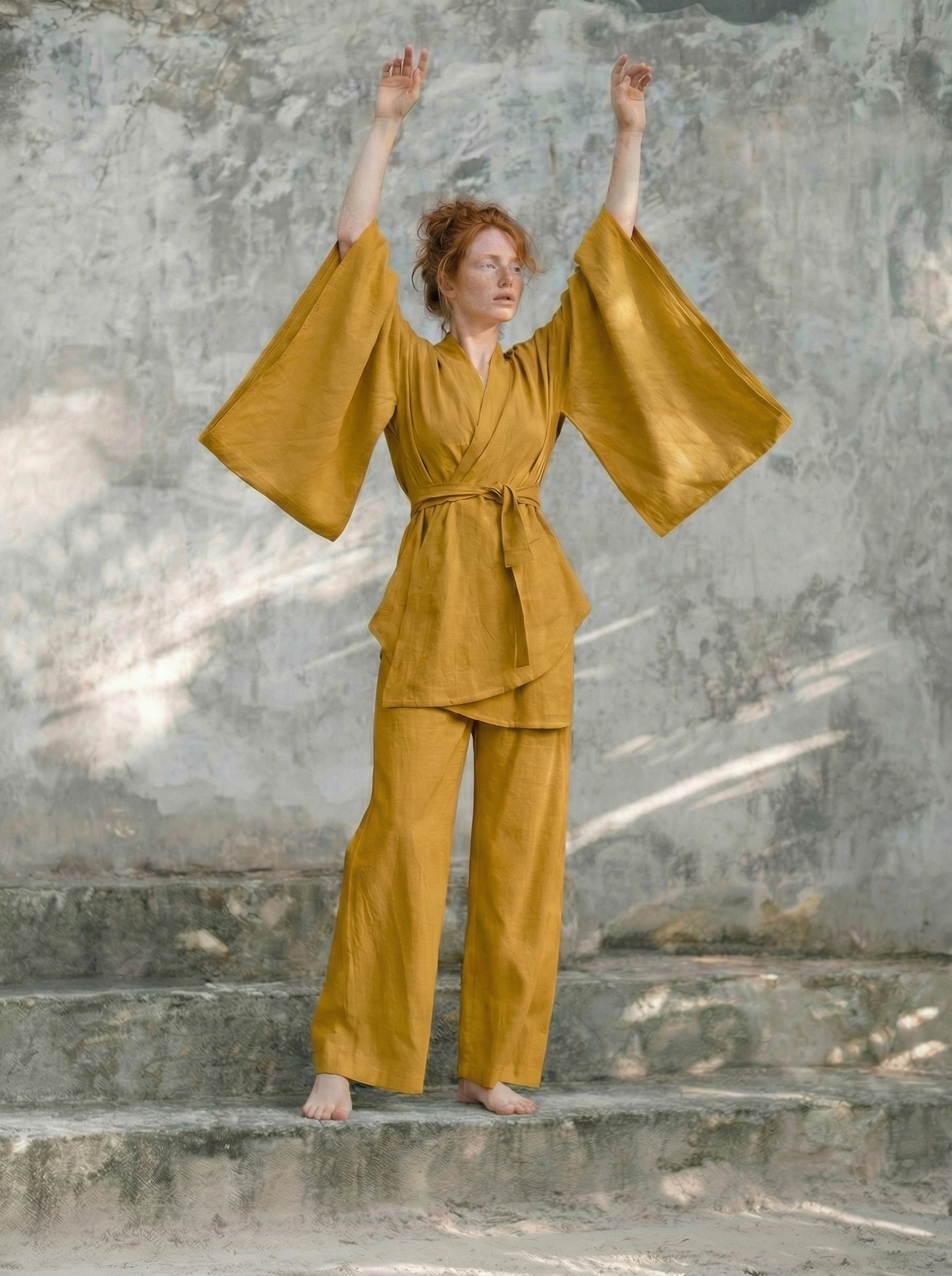 KAMI Linen Kimono Pant Set