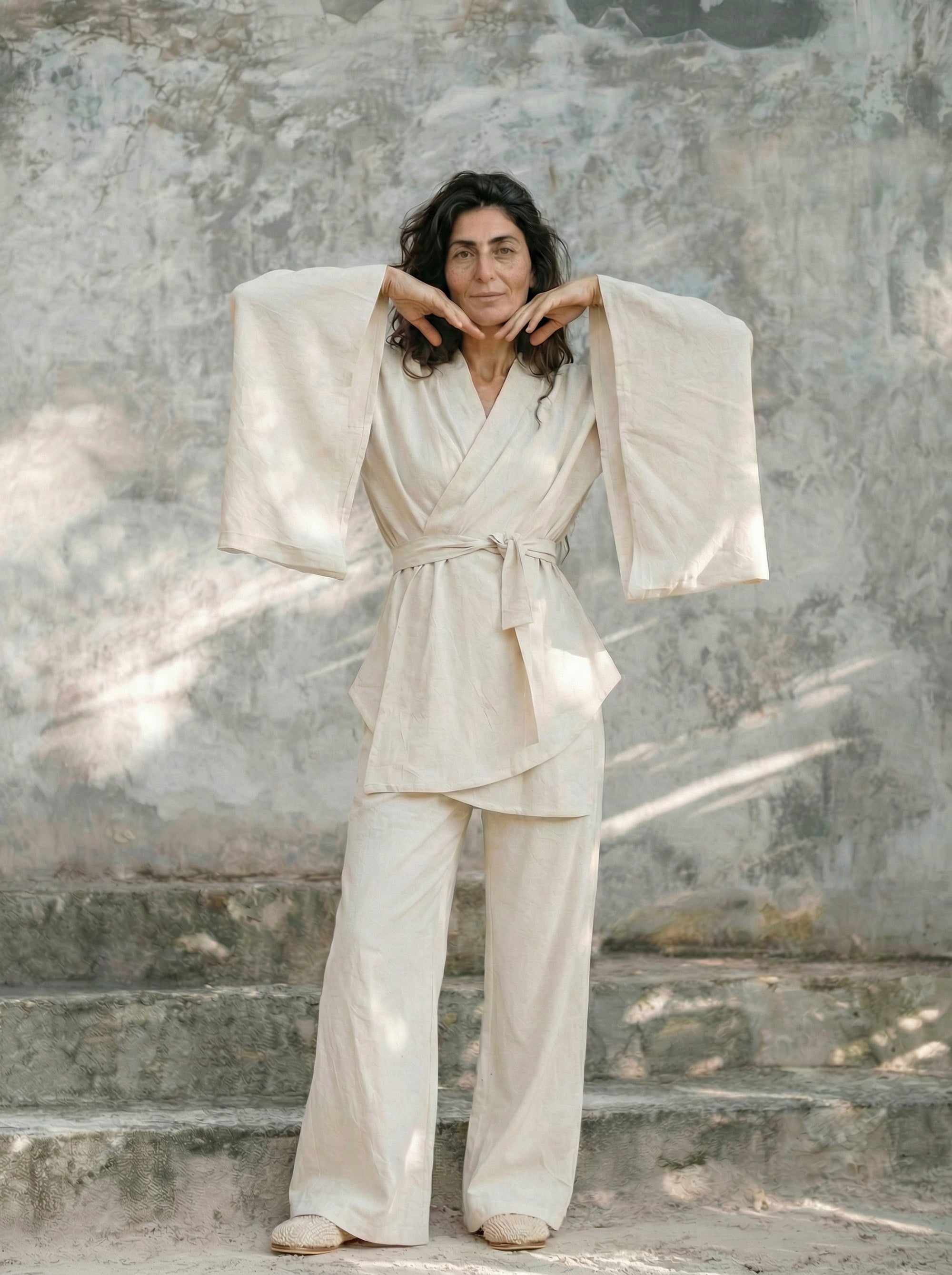 KAMI Linen Kimono Pant Set